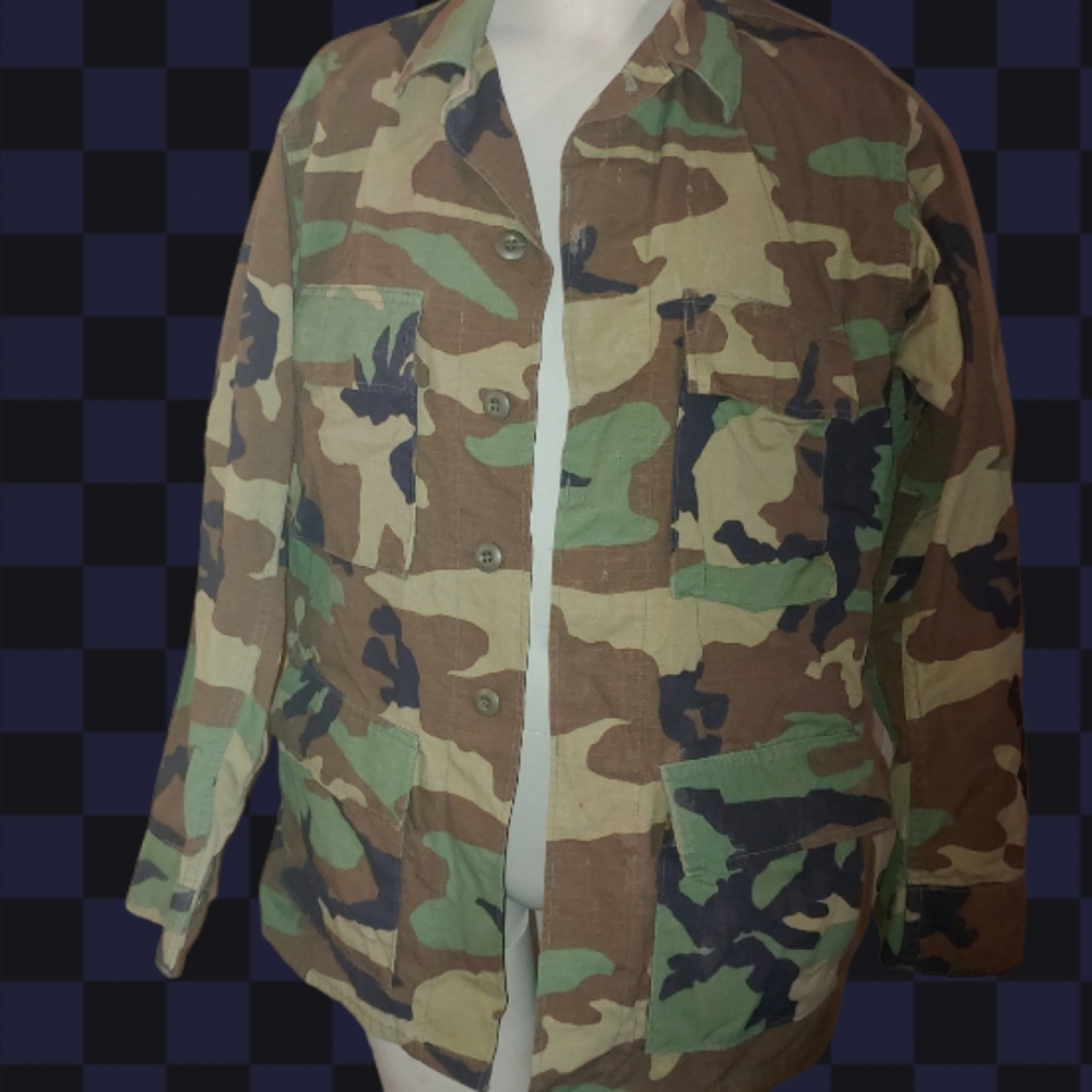 Vintage Camouflage Utility Jacket size Small